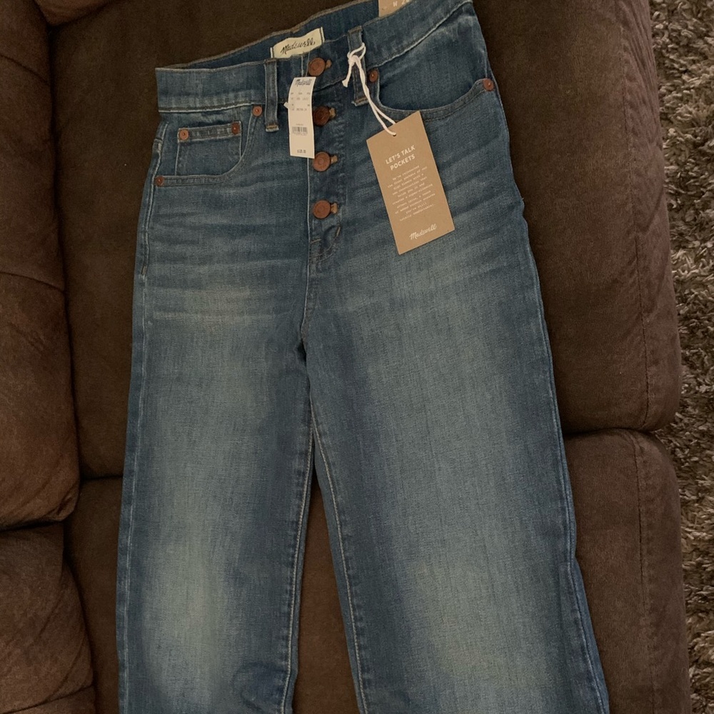 Madewell Slim Wide-Leg Crop Jeans💕